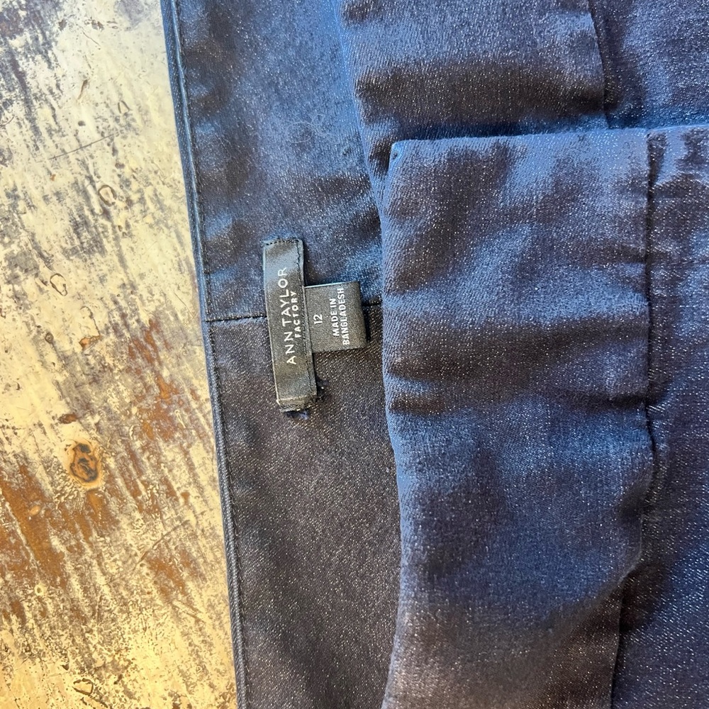 Ann Taylor Factory Marisa Denim Dress Pants size 12